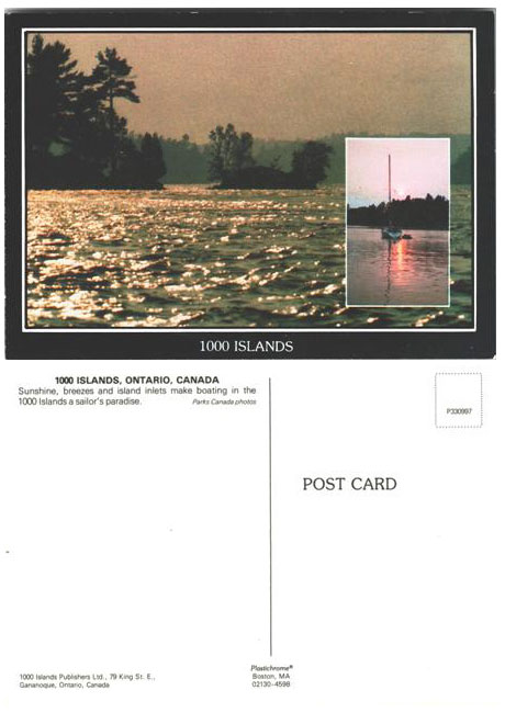 Postcard - 1,000 Islands	Ontario, Canada