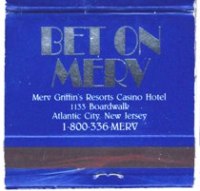 Matchbook - Resorts Hotel & Casino (Bet on Merv - Atlantic City, NJ) 26
