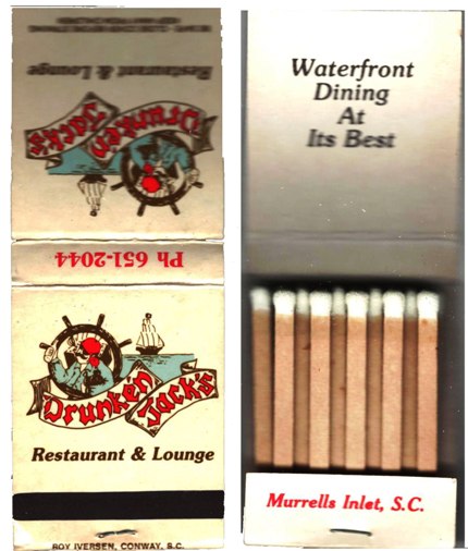 Matchbook - Drucken Jack's Restaurant