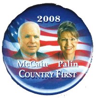 McCain & Palin 2008 Campaign Button