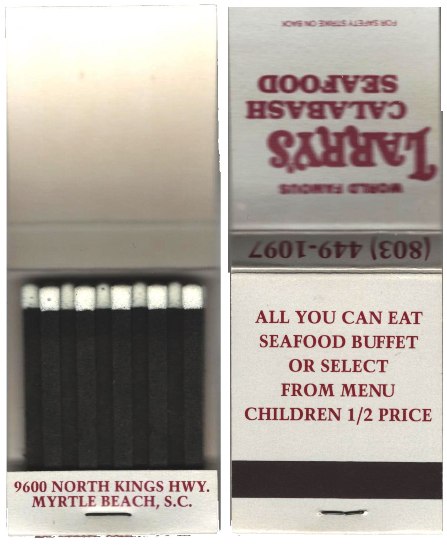 Matchbook - Larry's Calabash Seafood