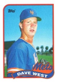 New York Mets - Dave West - Rookie Card