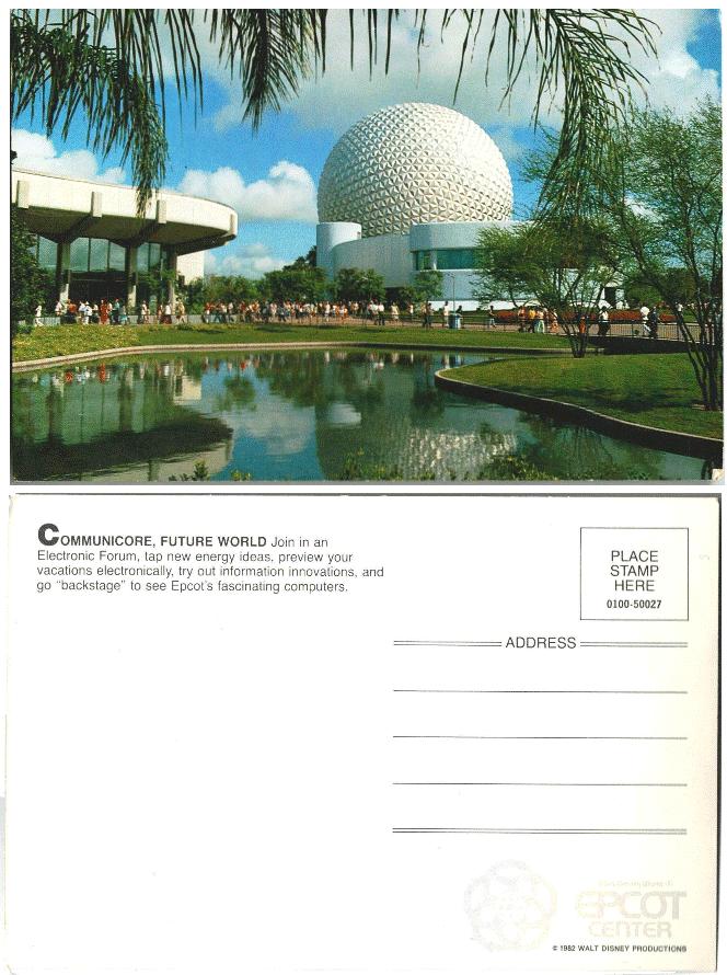 Postcard - Communicore - Future World - Walt Disney World, FL