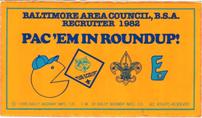 Baltimore Area Council 1982 Recruiter Sticker