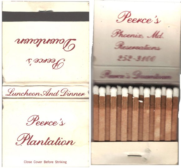 Matchbook - Peerce's Plantation