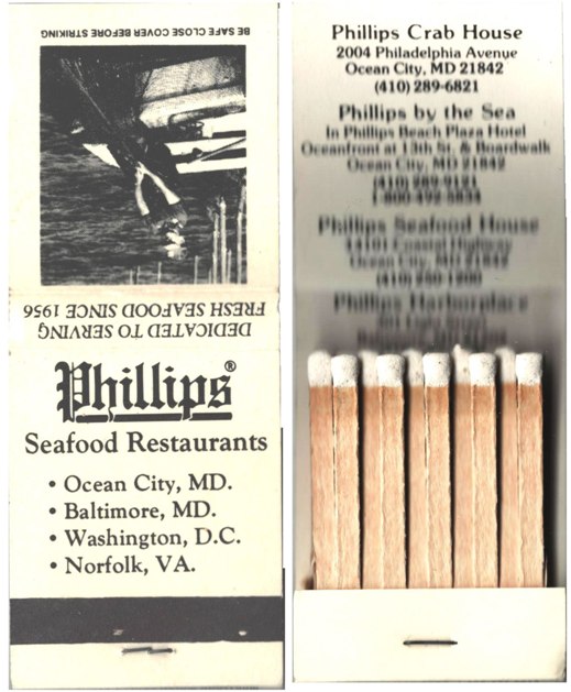 Matchbook - Phillip's Seafood Restaurant