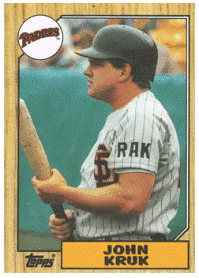 San Diego Padres - John Kruk - Rookie Card