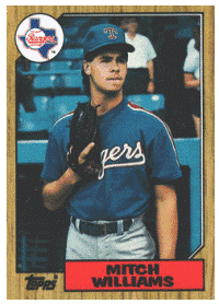 Texas Rangers - Mitch Williams - Rookie Card