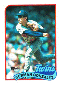 Minnesota Twins - German Gonzalez - Error Card
