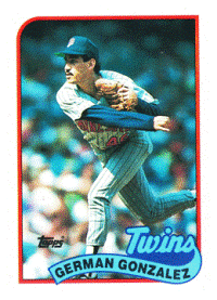 Minnesota Twins - German Gonzalez = Error Card