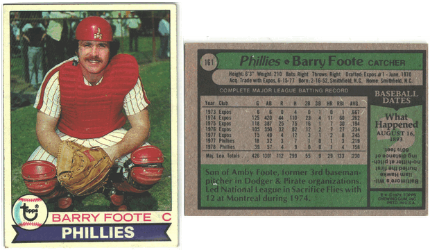 Philadelphia Phillies - Barry Foote (161)