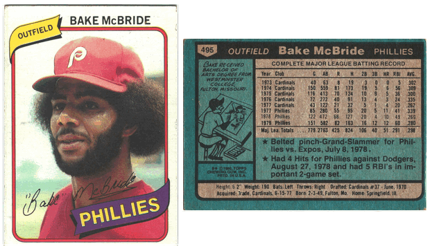 Philadelphia Phillies - Bake McBride (495)