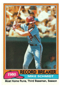 Philadelphia Phillies - Mike Schmidt - Record Breaker