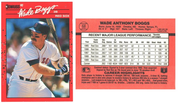 Boston Red Sox - Wade Boggs (68)