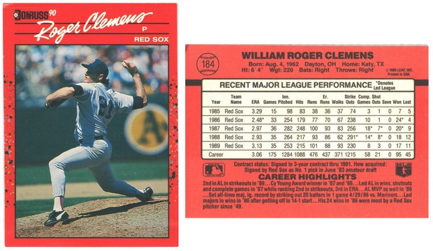 Boston Red Sox - Roger Clemens (184)