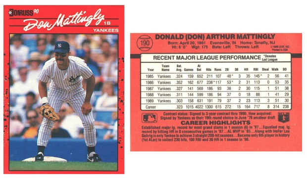 New York Yankees - Don Mattingly (190)