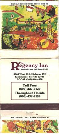 Matchbook Cover - Regency Inn