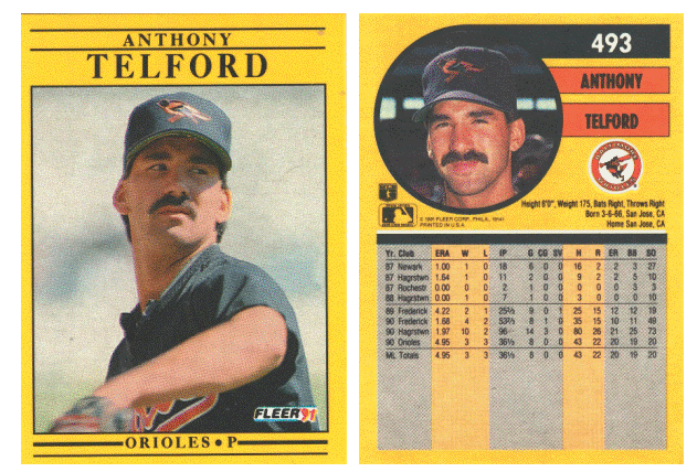 Baltimore Orioles - Anthony Telford - Rookie Card (493) - #2