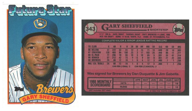Milwaukee Brewers - Gary Sheffield - Rookie Card  (343)