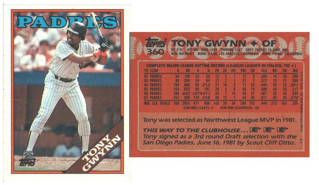 San Diego Padres - Tony Gwynn (360)