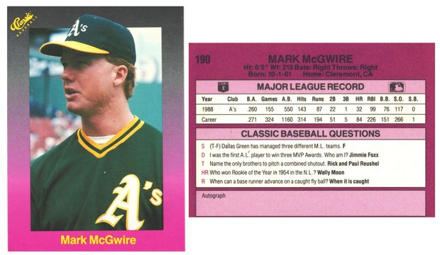 Oakland Athletics - Mark McGwire (190)