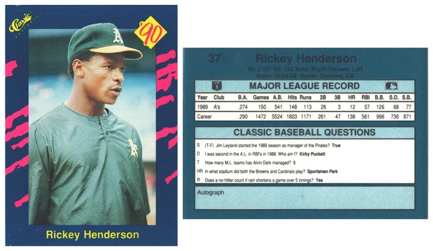 Oakland Athletics - Rickey Henderson (37)