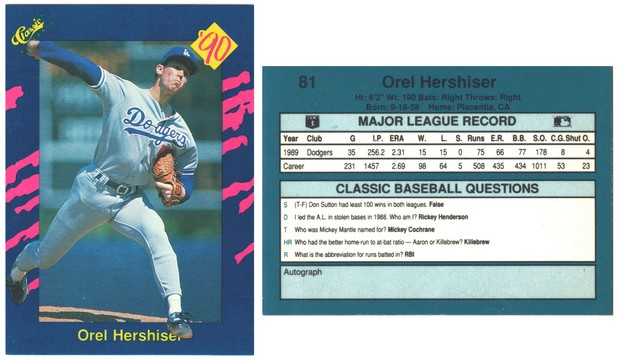 Los Angeles Dodgers - Orel Hershiser  (81)