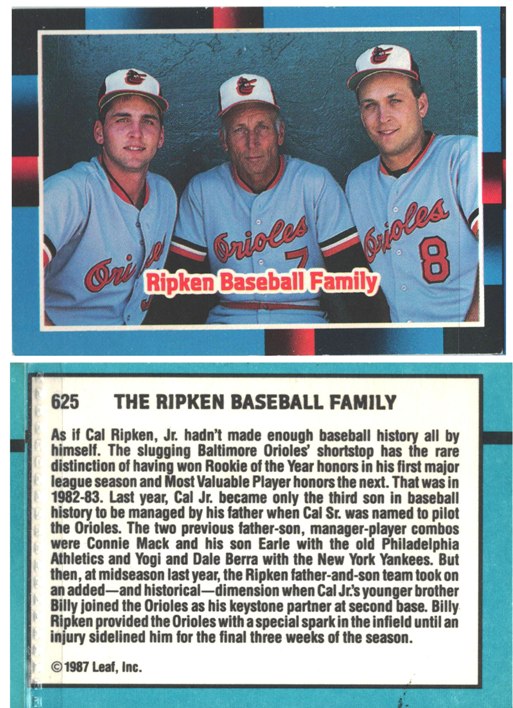 Baltimore Orioles - Ripken Baseball Family