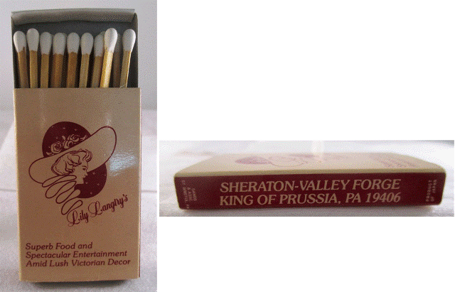 Matchbook - Lily Langtry's Restaurant