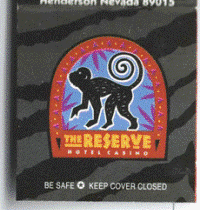 Matchbook - Reserve Hotel & Casino - Black