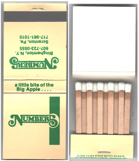 Matchbook - Number 5 Restaurant