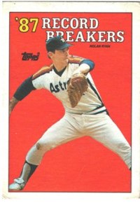 Houston Astros - Nolan Ryan - 1987 Record Breaker
