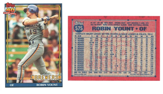 Milwaukee Brewers - Robin Yount  (575)