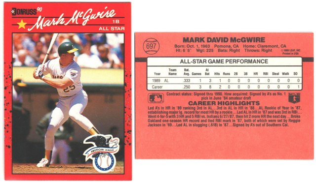 Oakland Athletics - Mark McGwire  - All Star