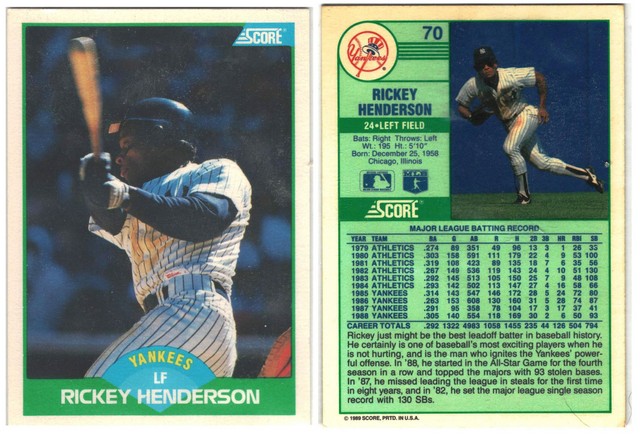 New York Yankees - Rickey Henderson (70)