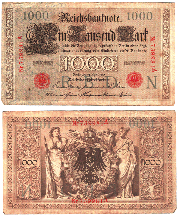 Germany - 1000 Mark Reichsbanknote - #2