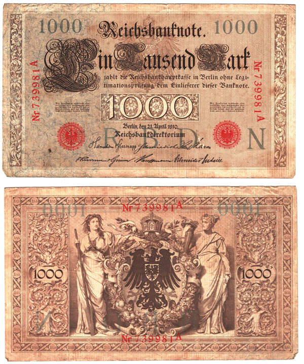 Germany - 1000 Mark Reichsbanknote #2