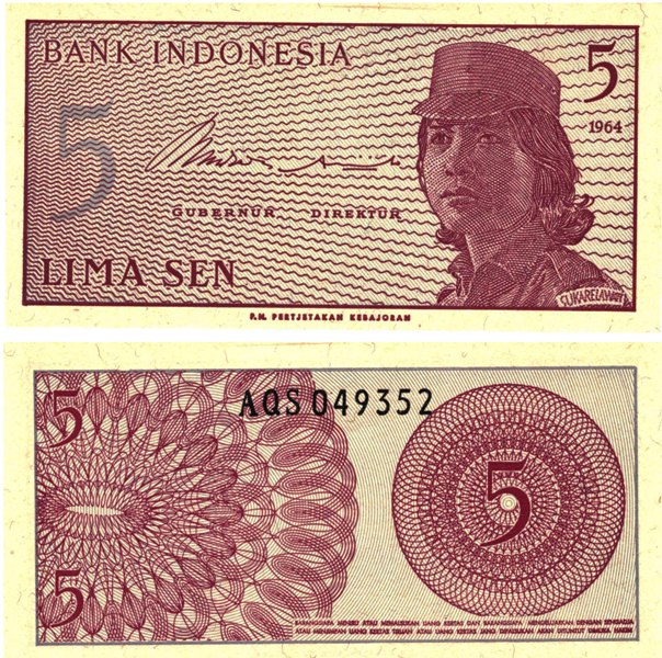 Indonesia - 5 Sen Note