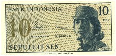 Indonesia - 10 Sen Note