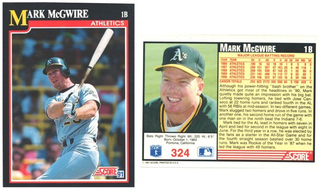 Oakland Athletics - Mark McGwire (324)