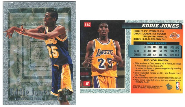 Los Angeles Lakers - Eddie James - Rookie Card (Silver Embossed)