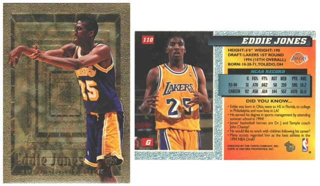 Los Angeles Lakers - Eddie James - Rookie Card (Gold Embossed)