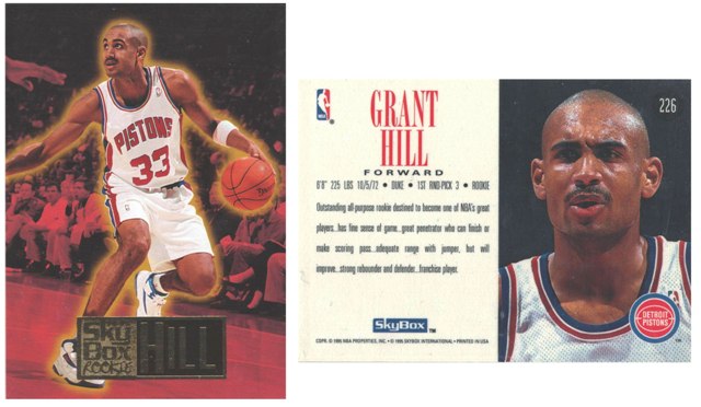 Detroit Pistons - Grant Hill - Rookie Card  (226)