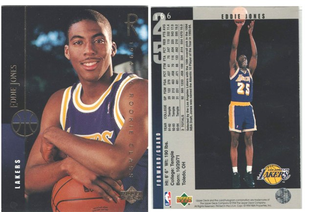 Los Angeles Lakers - Eddie Jones - Rookie Card