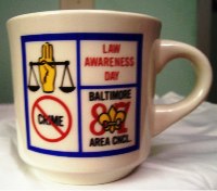 Baltimore Area Council  1983 Law Awareness Day Mug