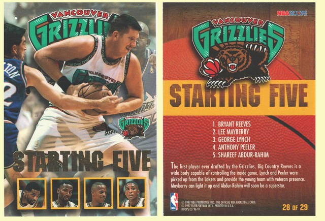 Vancouver Grizzles - Starting Five
