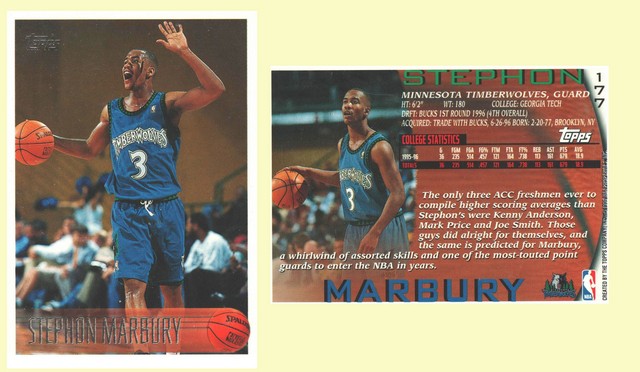 Minnesota Timberwolves - Stephon Marbury - Rookie Card