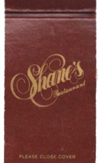 Matchbook - Shane's Restaurant