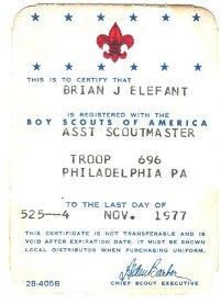 1977 Scout Membership Card - #2