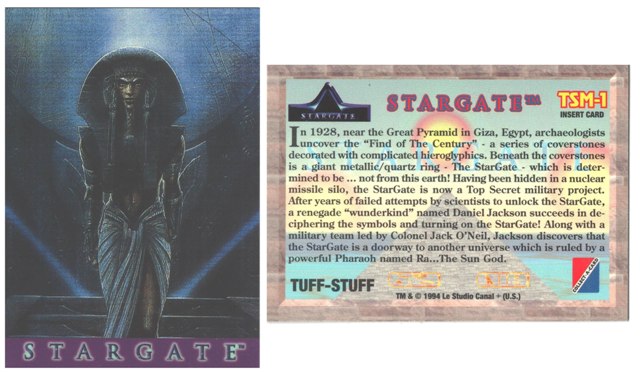 Insert Card - Stargate - TUFF-STUFF magazine